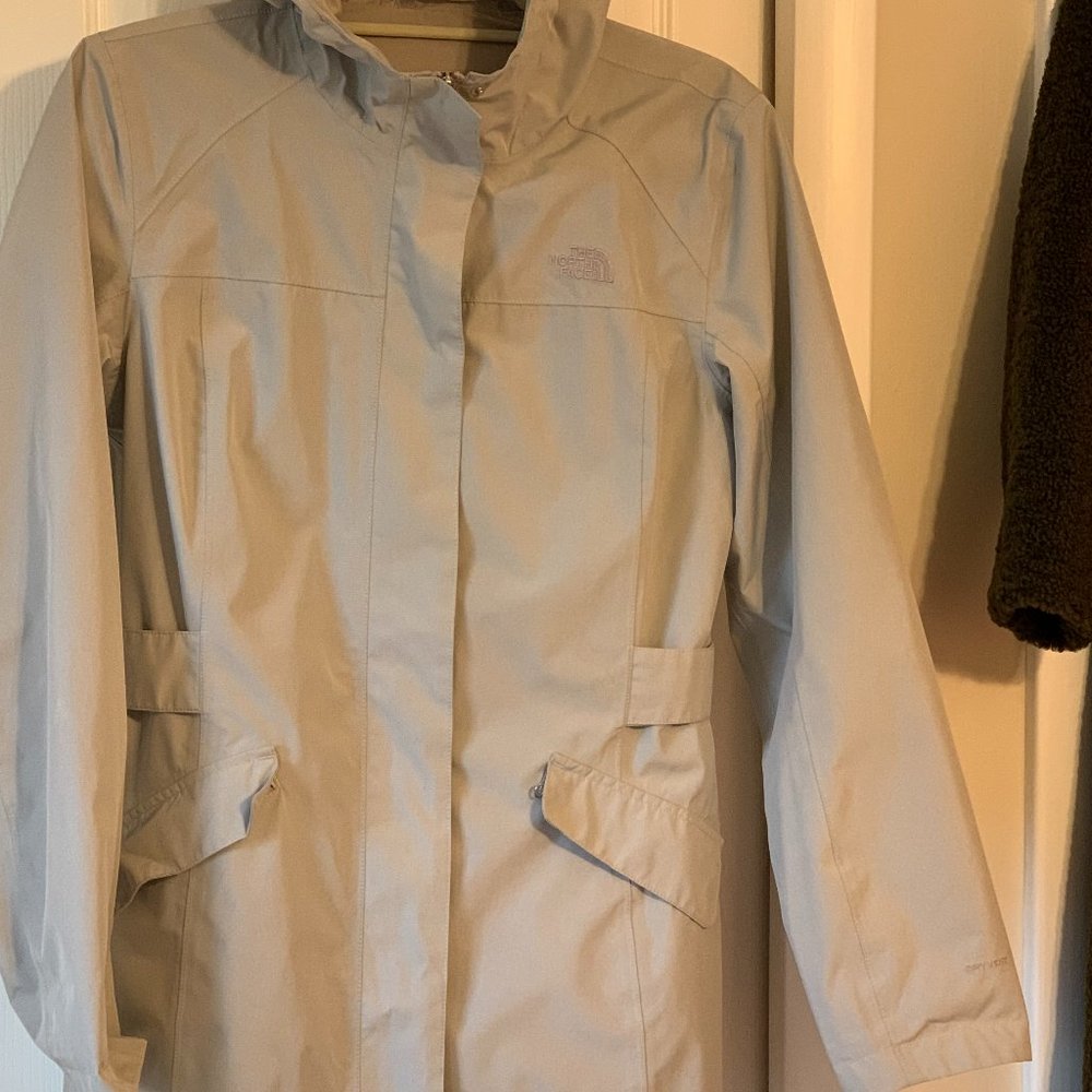 Northface Grey Lightweight Hooded Wind/Rain Jacket